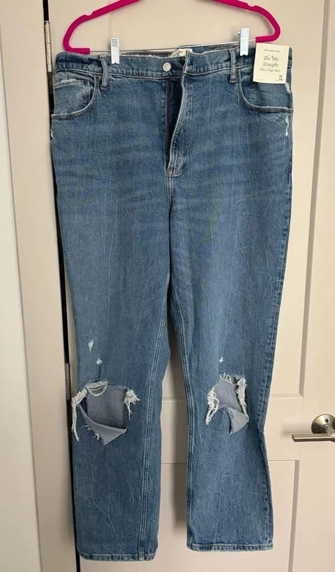 Abercrombie 90s Straight Ultra High-Rise Long Jeans