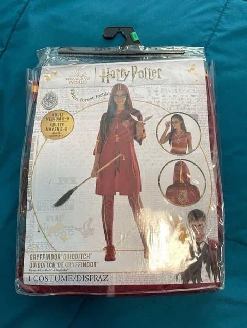 Womens Harry Potter gryffindor quidditch Costume M 6-8