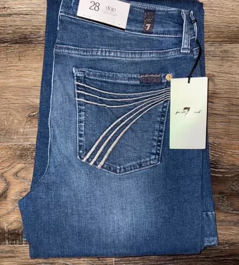 7 For All Mankind Dojo High-Rise Skinny Jeans in Medium Blue