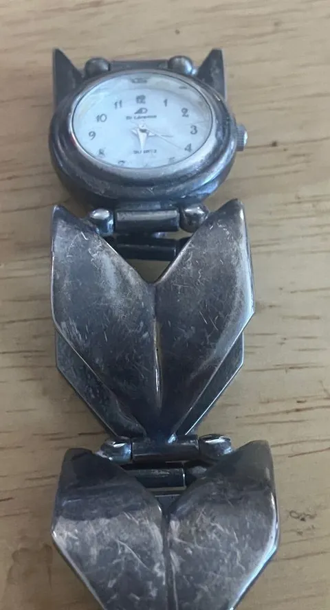 Silver Geometric Bracelet Watch as is