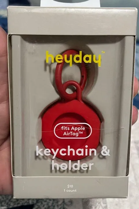 NIB! Heyday AirTag Silicone Keychain Red