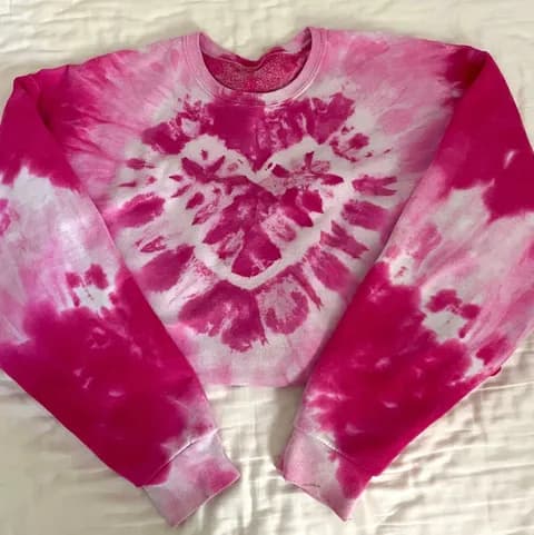 Tie Dye Heart Sweatshirt