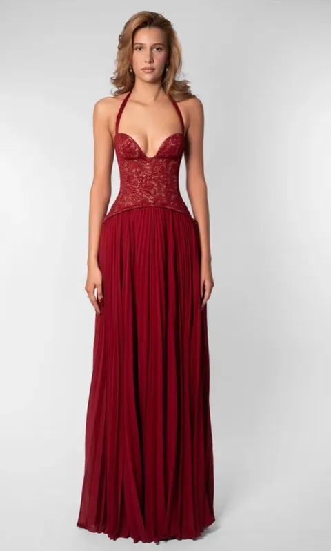GAIA CORSET DRESS Red