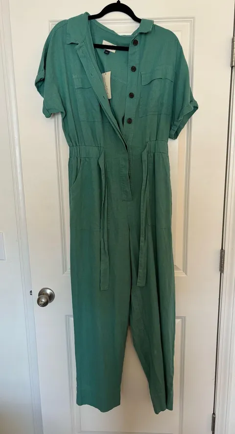Universal Thread Green Jumpsuit Linen