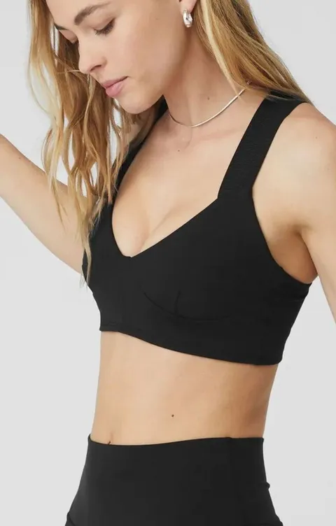 AIRBRUSH REV IT UP BRA Black NWT XS