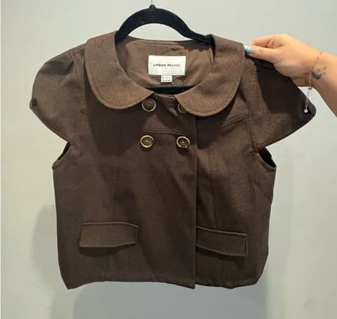 Brown collared top