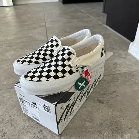 Vault vans classic slip on sail checkerboard