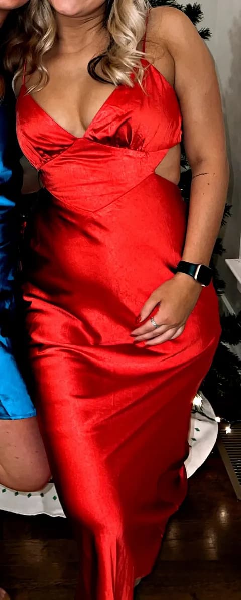 Thanks I Bought it Midi Dress Red