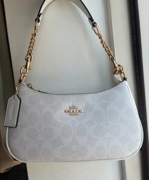 Coach Teri Shoulder Bag in Signature Canvas.