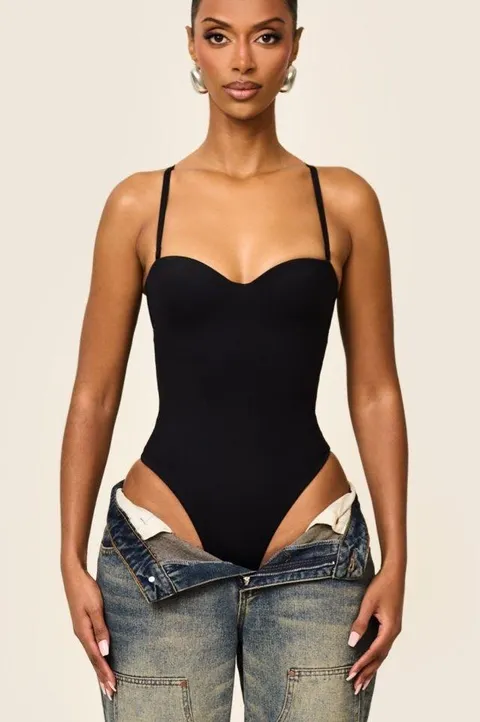 Mars the Label Black Sculpt Cupped Bodysuit