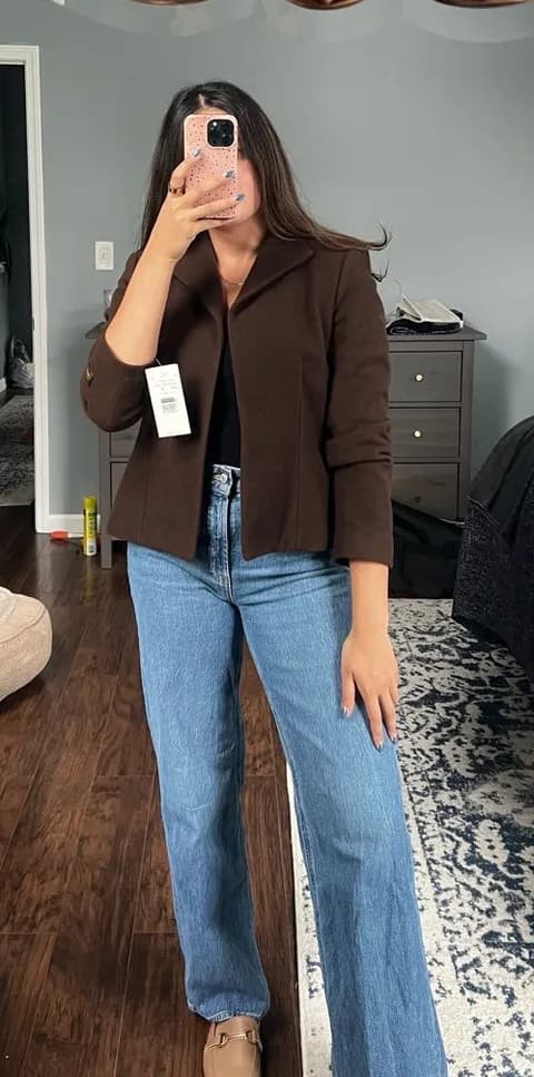 Vintage Wool Brown Blazer