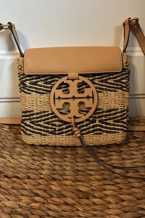 Tory Burch Miller Rattan Leather Purse