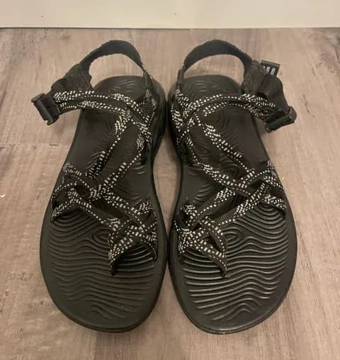 Black And White Sandals