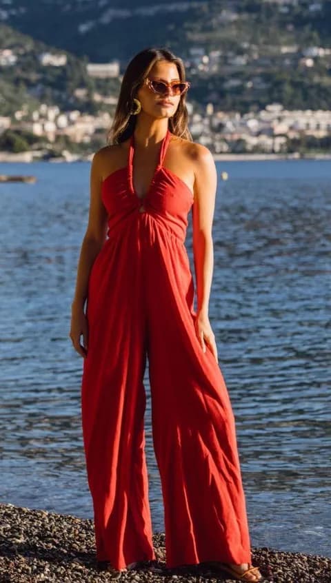 12th Tribe Jumpsuit Red
