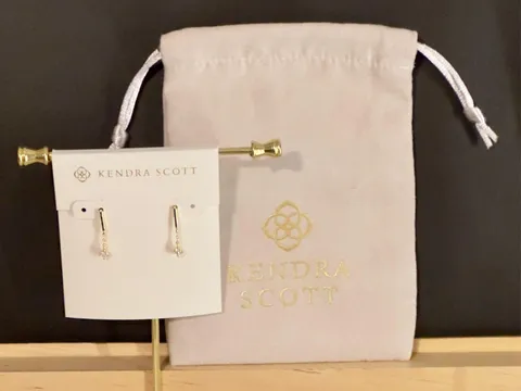 Kendra Scott 18k gold drop crystal earrings