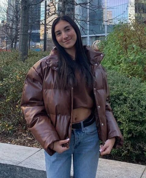 Brown Puffer Jacket Size XL