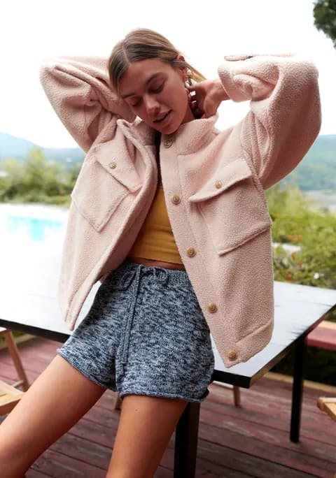 Daily Practice by Fleece Bomber Jacket