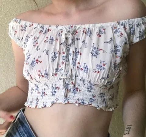 RARE Floral Vintage Babydoll Marilyn Top