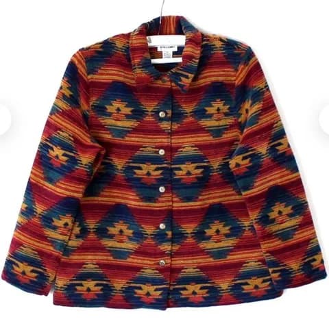 Vintage Aztec Multi Color Blazer Multiple Size 14