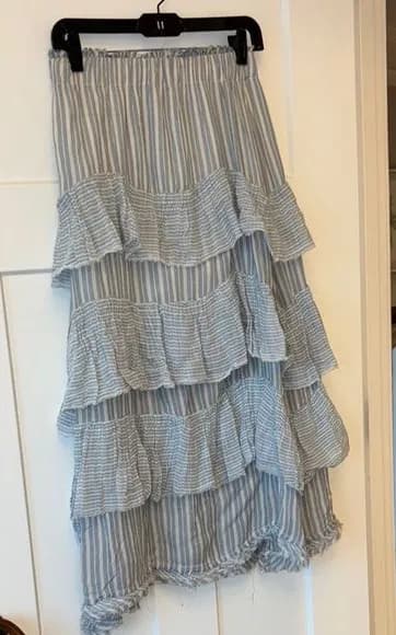 Anthropologie Tiered Maxi Skirt