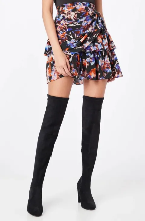 IRO Paris Manae Skirt, Black Multi Size 32 New w/Tag Retail $395