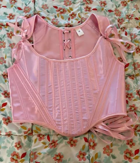 Pink corset top