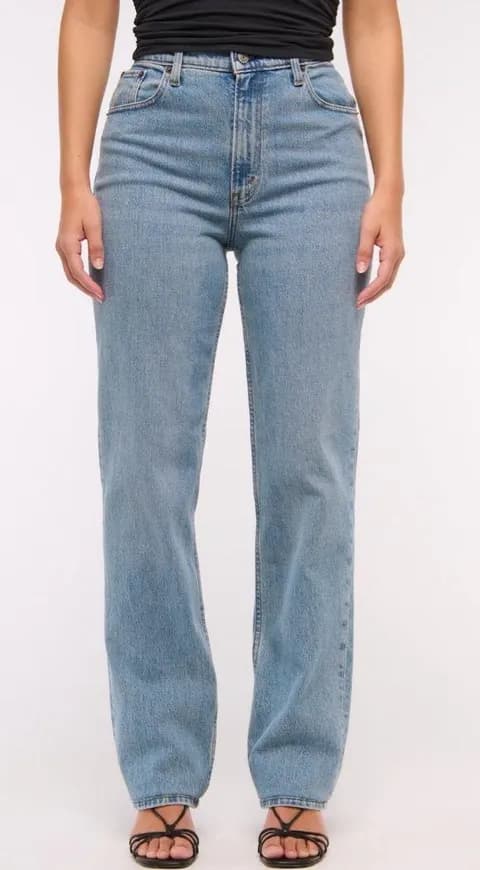Abercrombie Curve Love 90s Straight High-Rise