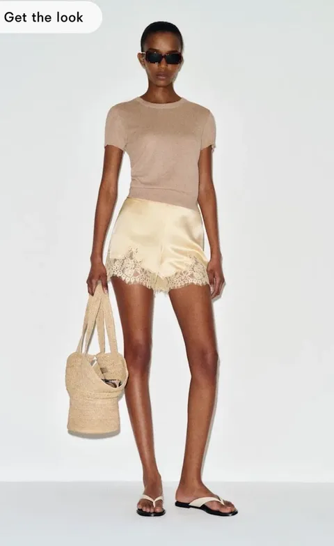 Reformation silk shorts