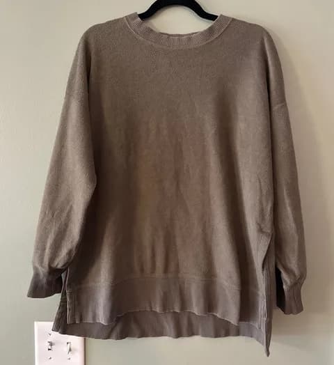 Aerie Split Hem Crewneck Sweatshirt