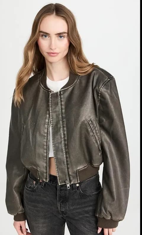 Lioness Leather Bomber Jacket
