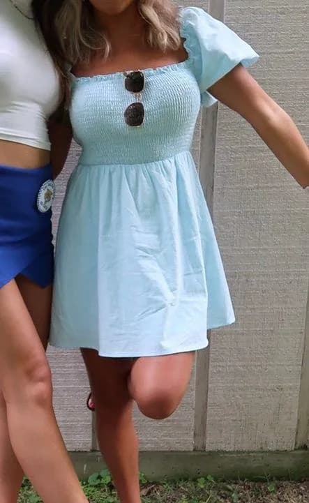 Light Blue Linen Dress