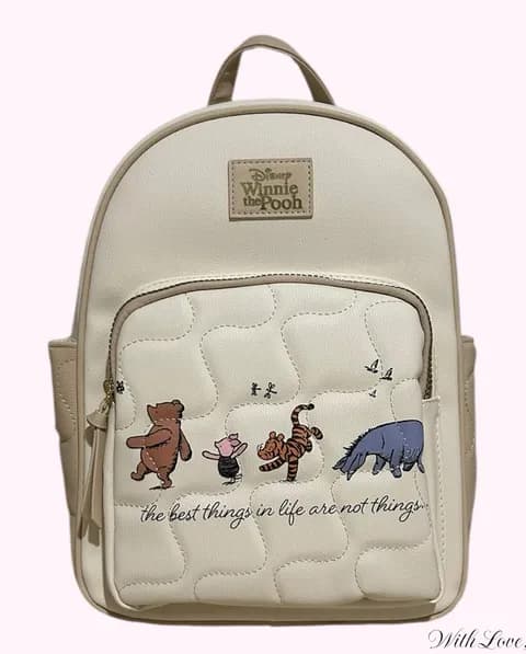 NWT Primark Cream Winnie the Pooh Character Backpack
