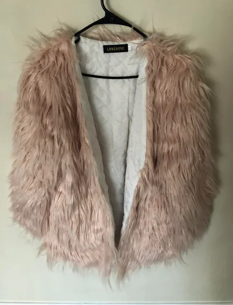 Faux fur Jacket Pink Size L