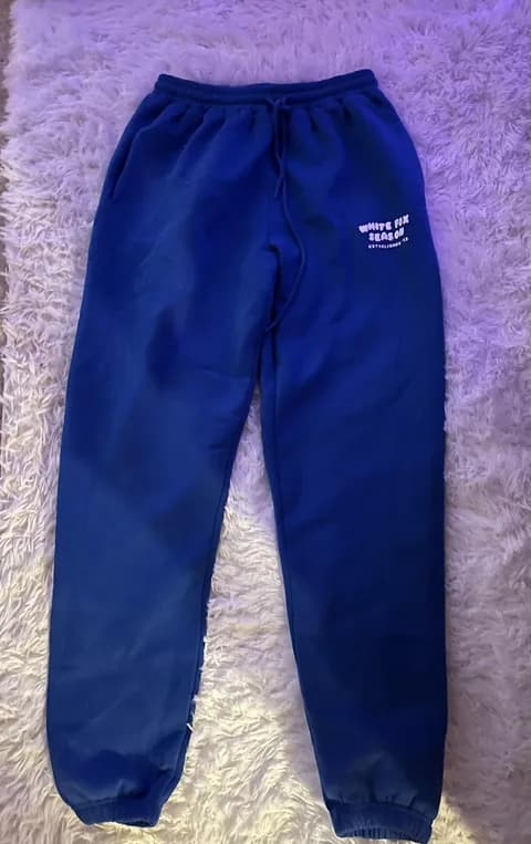 white fox sweatpants