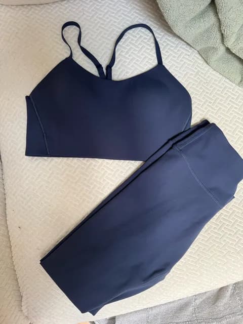 BNWT Gym Set Bra and Leggings Blue Size M