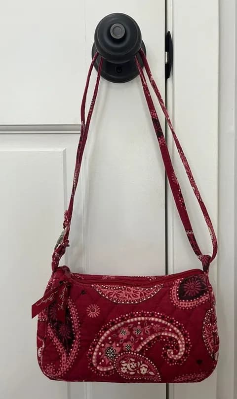 Vera Bradley Piccadilly Plum Paisley Quilted Crossbody Bag