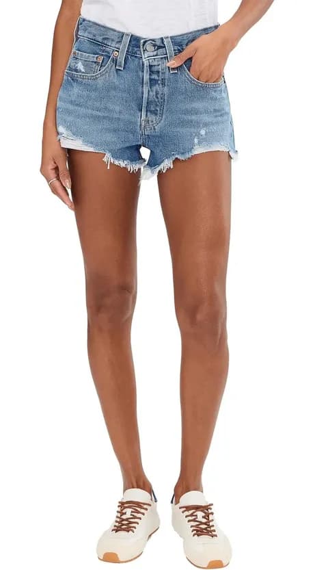 Levi’s 501 High Rise Distressed Shorts | 27