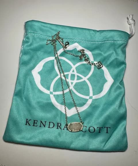 Kendra Scott White Drusy Gold Necklace