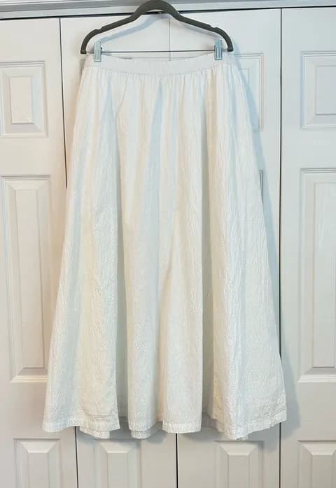 NWT A New Day White Women's Midi Skirt - Classic A-Line, XL