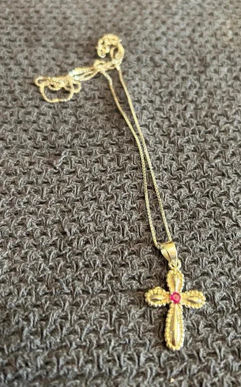 Woman sterling silver 925 necklace pendant cross beautiful
