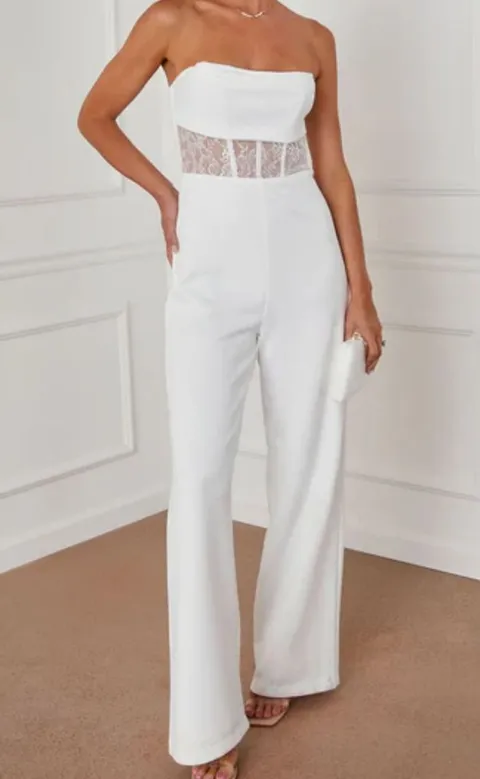 VICI | Center Of Attention Strapless Jumpsuit
