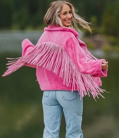 Pink Fringe Jacket