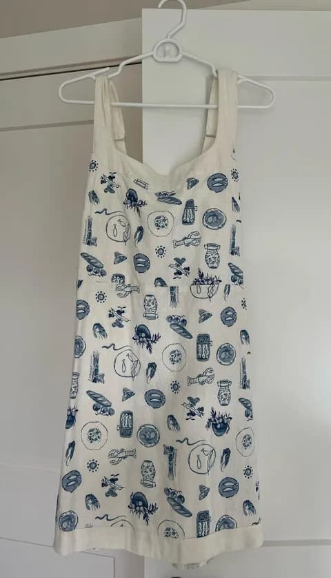 Abercrombie blue and white dress