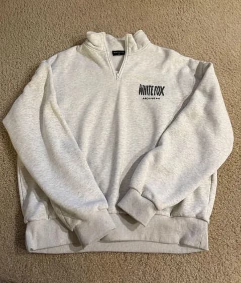 White Fox Boutique Half-Zip Sweatshirt