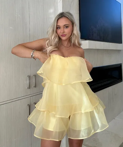 Tulle romper Yellow Size L