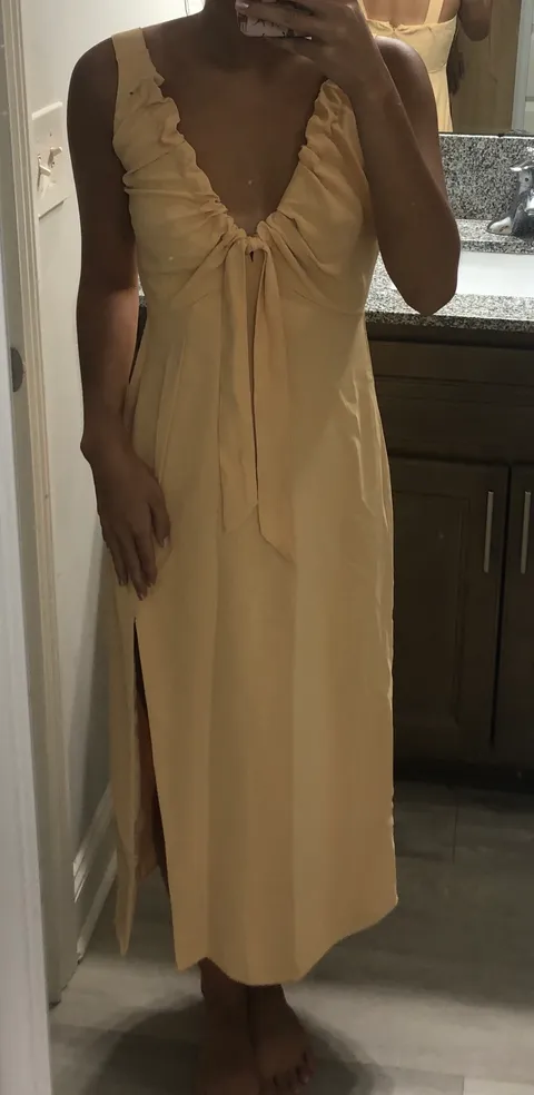 Abercrombie Orange Midi Dress
