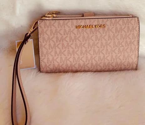 Jet Set Travel Double Zip Wristlet