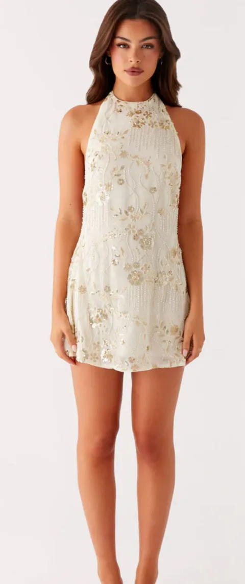 Peppermayo Leo beaded mini dress