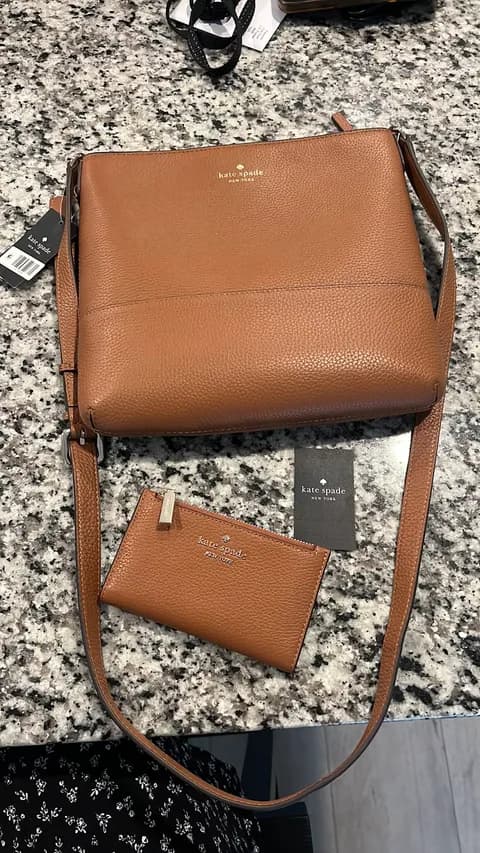 NWT CORA CROSSBODY WARM GINGER AND WALLET SET