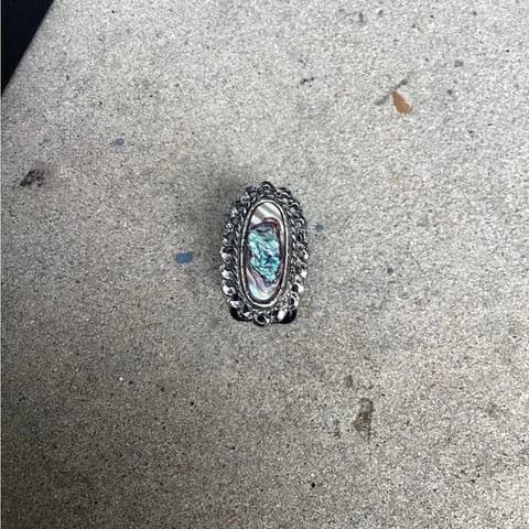 Elegant Silver and Blue Women's Ring